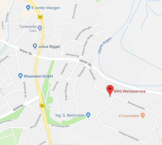 Google Maps mit Standort der Firma